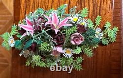 Dolls house miniature 112 ARTISAN floral table arrangement