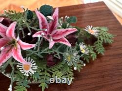 Dolls house miniature 112 ARTISAN floral table arrangement