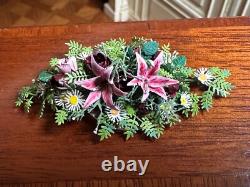 Dolls house miniature 112 ARTISAN floral table arrangement