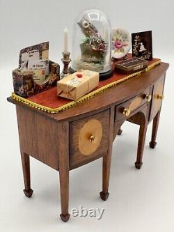 Dolls house miniature 112 ARTISAN fully dressed sideboard