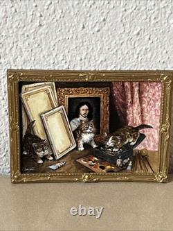 Dolls house miniature 112 ARTISAN genuine oil painting by CHRIS SPARROW
