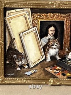 Dolls house miniature 112 ARTISAN genuine oil painting by CHRIS SPARROW