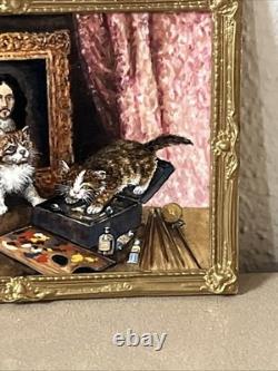 Dolls house miniature 112 ARTISAN genuine oil painting by CHRIS SPARROW