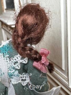 Dolls house miniature 112 ARTISAN girl doll by JILL BENNETT POSEABLE