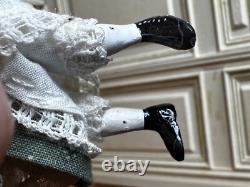 Dolls house miniature 112 ARTISAN girl doll by JILL BENNETT POSEABLE