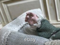 Dolls house miniature 112 ARTISAN girl doll by JILL BENNETT POSEABLE