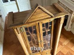 Dolls house miniature 112 ARTISAN glazed display cabinet / dresser