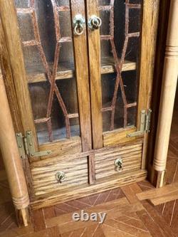 Dolls house miniature 112 ARTISAN glazed display cabinet / dresser