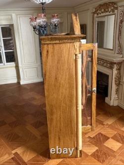 Dolls house miniature 112 ARTISAN glazed display cabinet / dresser