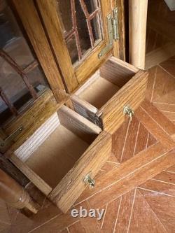 Dolls house miniature 112 ARTISAN glazed display cabinet / dresser