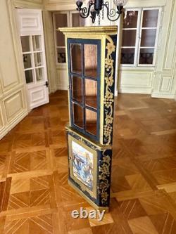 Dolls house miniature 112 ARTISAN hand painted cabinet by CHRISTOPHER WHITFORD