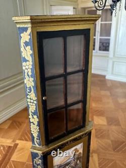 Dolls house miniature 112 ARTISAN hand painted cabinet by CHRISTOPHER WHITFORD