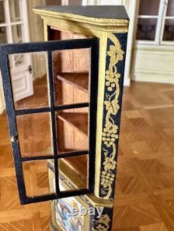 Dolls house miniature 112 ARTISAN hand painted cabinet by CHRISTOPHER WHITFORD