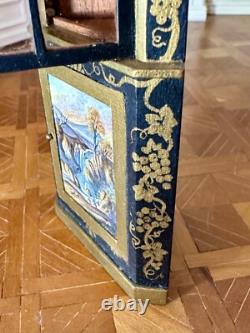 Dolls house miniature 112 ARTISAN hand painted cabinet by CHRISTOPHER WHITFORD