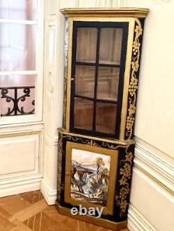 Dolls house miniature 112 ARTISAN hand painted cabinet by CHRISTOPHER WHITFORD