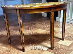 Dolls house miniature 112 ARTISAN hand painted demi lune console table