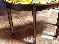 Dolls house miniature 112 ARTISAN hand painted demi lune console table