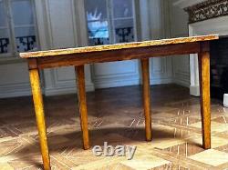 Dolls house miniature 112 ARTISAN hand painted demi lune console table