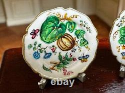 Dolls house miniature 112 ARTISAN hand painted plates by CHRISTOPHER WHITFORD