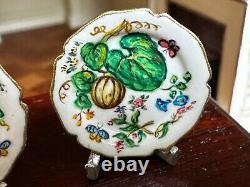 Dolls house miniature 112 ARTISAN hand painted plates by CHRISTOPHER WHITFORD