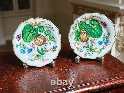 Dolls house miniature 112 ARTISAN hand painted plates by CHRISTOPHER WHITFORD