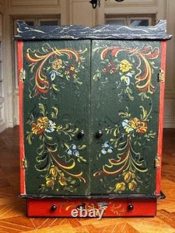 Dolls house miniature 112 ARTISAN hand painted wardrobe Dolls house miniature 112 ARTISAN hand painted wardrobe