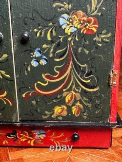Dolls house miniature 112 ARTISAN hand painted wardrobe