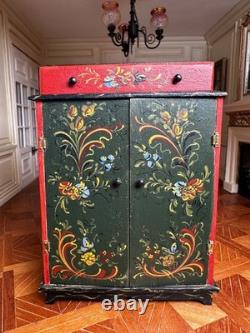 Dolls house miniature 112 ARTISAN hand painted wardrobe