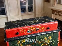Dolls house miniature 112 ARTISAN hand painted wardrobe