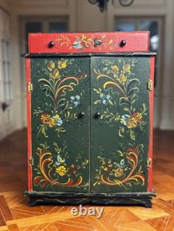 Dolls house miniature 112 ARTISAN hand painted wardrobe
