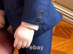 Dolls house miniature 112 ARTISAN handsome gentleman doll by JILL BENNETT