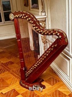 Dolls house miniature 112 ARTISAN harp by BRIAN MASTERS