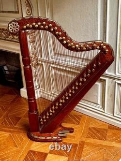 Dolls house miniature 112 ARTISAN harp by BRIAN MASTERS