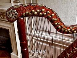 Dolls house miniature 112 ARTISAN harp by BRIAN MASTERS