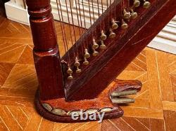 Dolls house miniature 112 ARTISAN harp by BRIAN MASTERS