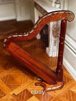 Dolls house miniature 112 ARTISAN harp by BRIAN MASTERS