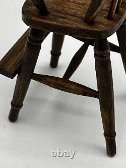 Dolls house miniature 112 ARTISAN high chair by K TAYLOR