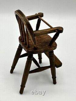Dolls house miniature 112 ARTISAN high chair by K TAYLOR