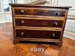 Dolls house miniature 112 ARTISAN inlaid chest of drawers by C J TRAILL-HILL