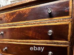 Dolls house miniature 112 ARTISAN inlaid chest of drawers by C J TRAILL-HILL