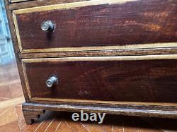 Dolls house miniature 112 ARTISAN inlaid chest of drawers by C J TRAILL-HILL