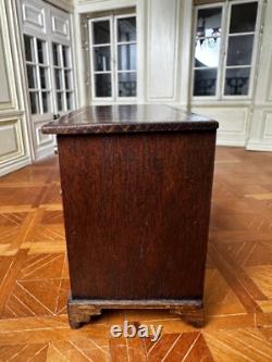 Dolls house miniature 112 ARTISAN inlaid chest of drawers by C J TRAILL-HILL