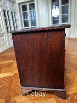 Dolls house miniature 112 ARTISAN inlaid chest of drawers by C J TRAILL-HILL