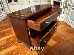 Dolls house miniature 112 ARTISAN inlaid chest of drawers by C J TRAILL-HILL