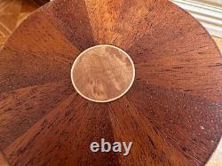 Dolls house miniature 112 ARTISAN inlaid round mahogany dolphin table