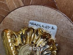 Dolls house miniature 112 ARTISAN inlaid round mahogany dolphin table