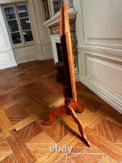 Dolls house miniature 112 ARTISAN inlaid tilt-top table by J L COOPER