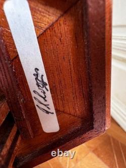 Dolls house miniature 112 ARTISAN inlaid tilt-top table by J L COOPER