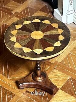 Dolls house miniature 112 ARTISAN inlaid wine table