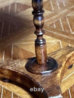 Dolls house miniature 112 ARTISAN inlaid wine table